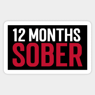 12 MONTHS SOBER Sticker